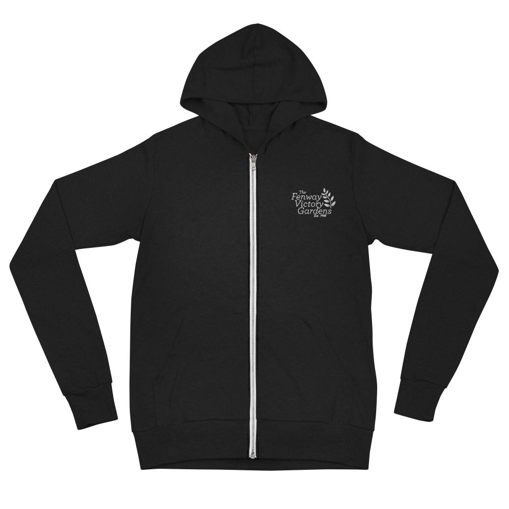 Unisex Embroidered Zip Hoodie